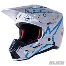 ALPINESTARS S-M5 Action Helmet White / Cyan / Dark Blue / Glossy
