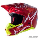ALPINESTARS S-M5 Action Helmet Bright Red / White / Yellow Fluo / Glossy