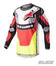 ALPINESTARS Fluid Agent Jersey BLACK / MARS RED / YELLOW FLUO Size XXL