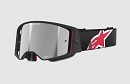 ALPINESTARS Supertech Corp Goggle absolute vision BLACK / RED - MIRROR SILVER LENS