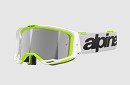 ALPINESTARS Vision 8 Wordmark Goggle WHITE / YELLOW FLUO - SILVER MIRROR LENS