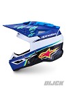 ALPINESTARS SM3 Youth Falcon Helmet Blue / White / Black / Pink Fluo / Yellow Fluo - Glossy