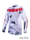 ALPINESTARS Racer Air Lone Jersey Gray Camo / White / Fire Red