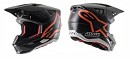ALPINESTARS S-M5 Helmet Compass Black Orange Fluo Matt