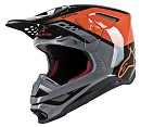 ALPINESTARS Supertech S-M8 Helmet Triple ECE Orange Gray Glossy Black Size S