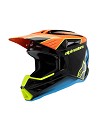 ALPINESTARS SM3 YOUTH Fray Helm BLACK / ORANGE / YELLOW FLUO GLOSSY