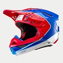 Alpinestars 2024 Supertech S-M10 Aeon Bright Red Blue Motocross Helmet