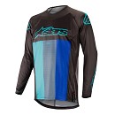 ALPINESTARS Techstar Venom Jersey BLACK / TURQUOISE  / BLUE Size L