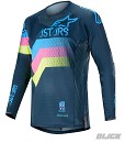 ALPINESTARS Techstar Venom Jersey Navy / Aqua / Pink Fluo