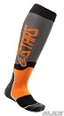 ALPINESTARS MX Plus-2 Socks Cool Gray / Orange Fluor Size S