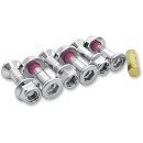 APICO Rear Sprocket Nuts Steel 6pck Silver