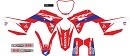 D'Cor Graphic Kit HRC HONDA CR125/250 04-08 White Backgrounds