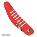 D'Cor Seatcover CRF250 14-17 / CRF450 13-16 Honda Red /  White Ribs