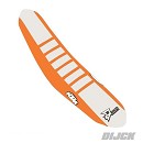 D'Cor Seatcover KTM SX/SXF125-450 19-22 Orange + White Ribs