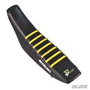 D'Cor Seatcover Suzuki RMZ250 19-26 / RMZ450 18-26 Black + Yellow Ribs
