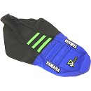 D'Cor Seatcover YZ125/250 02-21 Yamaha Blue + Blue Top + White / Green Ribs