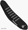D'Cor Seatcover HUSQVARNA TC/FC125-450 23-25 / TE/FE 250-501 24-25 Black+ Black Top + Grey Ribs