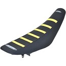 SDG 6-Rib Seatcover KXF250 09-12 / KXF450 09-11 Black + Yellow Ribs