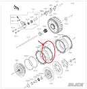 KX OEM Koppelings Plaat Kurk KXF250 21-26