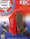 EBC Brake Pads KTM SX85 21-25 / ALL 125-530 92-25 / Husqvarna TC85 21-25 / All 125-510 95-25 / Husaberg All 00-20 / GASGAS MC85 21-25 / ALL 125-450 21-25 / KAWASAKI KX450 24-25 / Triumph TF-X250 24-..