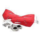 DIKE Supermoto Supermotard Enduro Handguards + Aluminium Universal Fit 22mm/28mm Handlebar RED