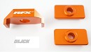 RFX Pro Rear Axle Adjuster Blocks SX50 09-15 ORANGE