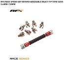RFX Race Spoke Key with Interchangeable Multi Tips 5.4mm-7.0mm Red