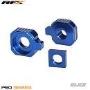 RFX Pro Rear Axle Adjuster Blocks HVA TC85 14-22 / SX85 13-22 / MC85 21-22 BLUE