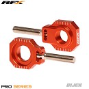 RFX Pro Rear Axle Adjuster Blocks KTM125-525 05-12 / EXC125-525 05-19 ORANGE