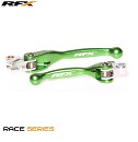 RFX Race Forged Flexible Lever Set KX65/85/100 00-20 / KX125/250 00-08 / RMZ250 07-20 / RMZ450 05-20 GREEN
