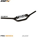 RFX F8 Taper Handlebar RC 28.6mm BLACK + Bar Pad (Black/White) (997 Renthal)
