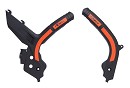 RACETECH Frame Guards SX125-150-250 19-22 / SXF 250-350-450 19-22 / EXC-EXCF-XC/W-XCF/W 150-250-300-350-450-500 20-22 BLACK/ORANGE