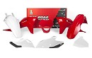 RACETECH Plastic Kit Red EC 250-300-350 21-23 / ECF 250-300-350 21-23 OEM Colour
- Front fender Red
- Rear fender Red
- Headlight Plate Red
- Radiator Scoops Red 
- Side Panels White
- Airbox Cover (only left) Red