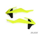 RACETECH Radiator Scoops SX125/150 16-18 / SX250 17-20 / SXF250/350/450 16-18 / EXC/EXC-F 125-500 17-20 FLUOR YELLOW/BLACK