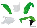RACETECH Plastic Kit KX450F 16-18 
Front Fender Green
Rear Fender Green
Radiator Scoops Green/Black
Side Panels White
Number Plate White