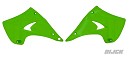 RACETECH Radiator Scoops KX125/250 03-08 GREEN