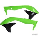RACETECH Radiator Scoops KXF250 17-20 GREEN/BLACK