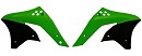 RACETECH Radiator Scoops KXF250 06-08 GREEN/BLACK
