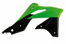 RACETECH Radiator Scoops KXF250 13-16 GREEN/BLACK