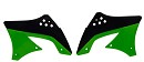 RACETECH Radiator Scoops KXF450 09-11 BLACK/GREEN