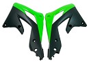 RACETECH Radiator Scoops KXF450 12-15 GREEN/BLACK