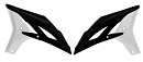 RACETECH Radiator Scoops YZ250F 10-13 BLACK/WHITE