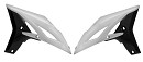 RACETECH Radiator Scoops YZF250 10-13 WHITE/BLACK