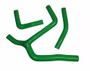 DIJCK Radiator Hose Kit KXF250 21-24 GREEN