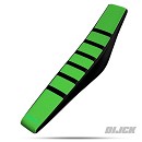 VD Seatcover Black Sides / Green Top + Black Ribs KX125/250 90-08 / KXF250/450 04-25