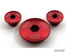 WORKS CONNECTION Engine Plug Kit CRF250 04-09 RED (3 Pieces)