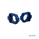 WORKS CONNECTION Axle Blocks YZF250 12-25 / YZF450 10-24 BLUE