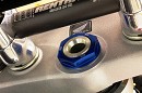 WORKS CONNECTION Steering Stem Nut CRF250/450 02-27 BLUE
