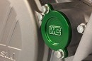 WORKS CONNECTION Oilfilter Cover KXF250 17-26 GREEN